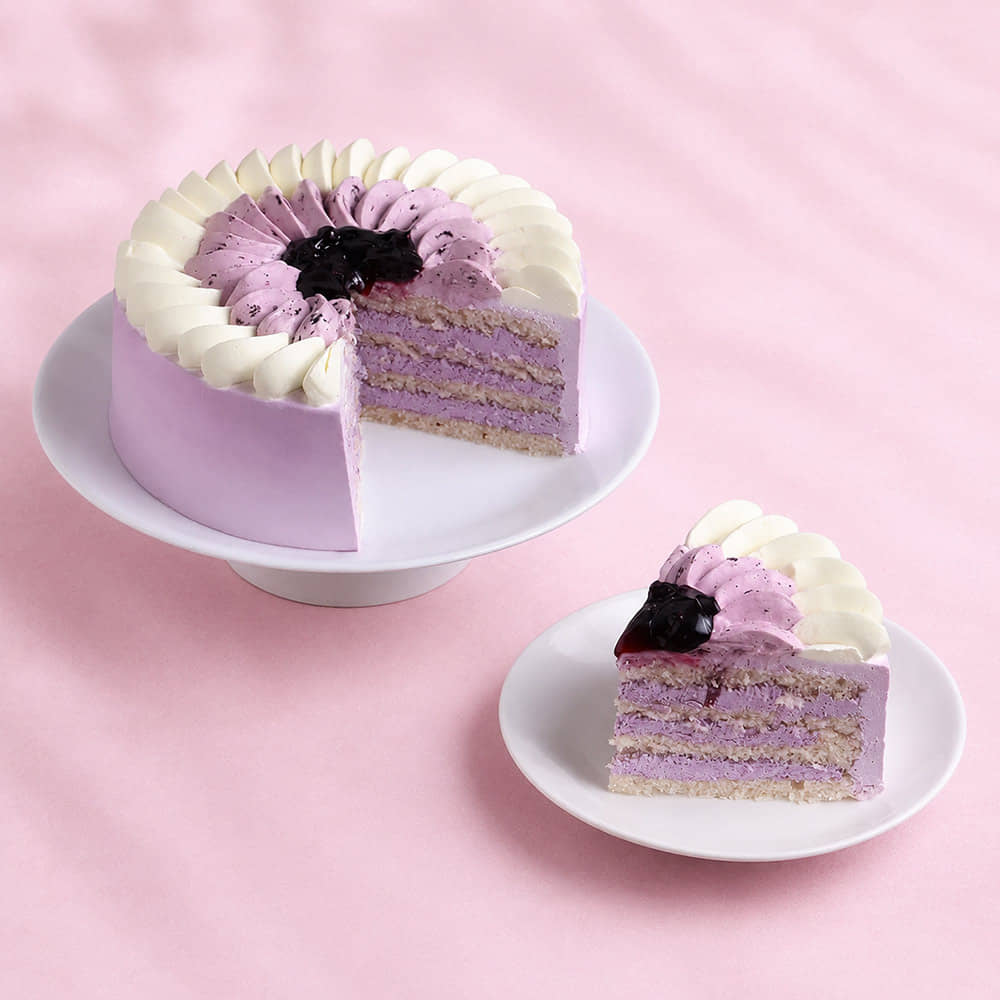 Swirl Glazed Blueberry Cake