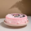 Side View of Swirly Minnie Mouse Cake