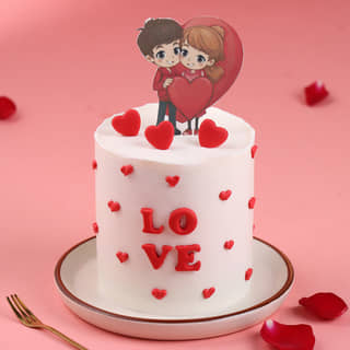 Tale of Two Hearts Valentine Cake Tale of Two Hearts Valentine Cake