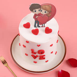 Front View: Heart-Shaped Valentine Cake – Tale of Two Hearts Front View: Heart-Shaped Valentine Cake – Tale of Two Hearts