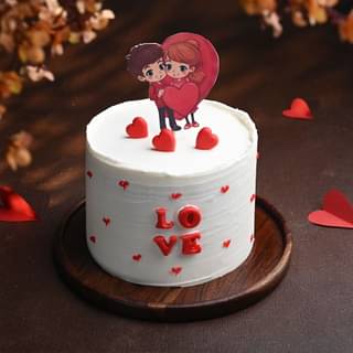 Tale of Two Hearts Valentine Cake