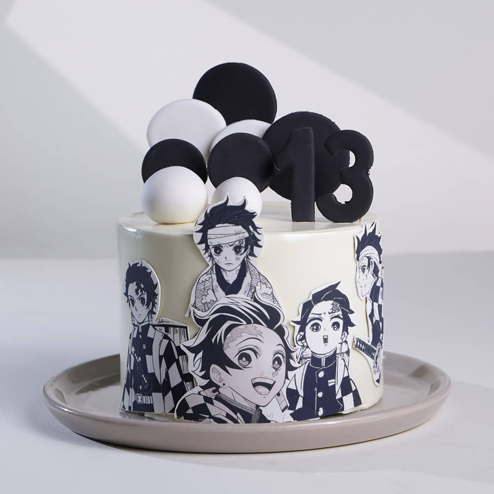 Tanjiro Kamado Demon Slayer Cake Tanjiro Kamado Demon Slayer Cake