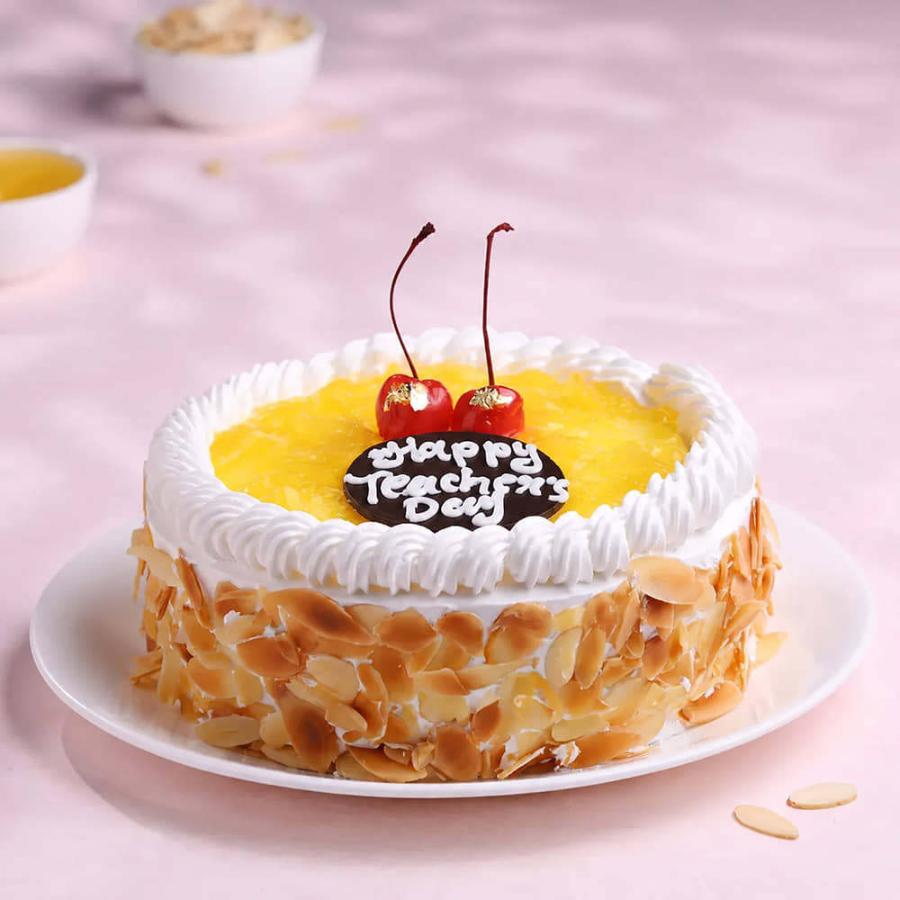 Side View of Teachers Day Pineapple Cake