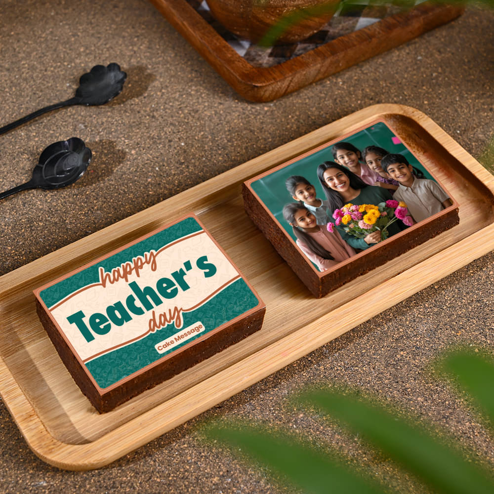 Teachers Day Choco Walnut Brownies Duo