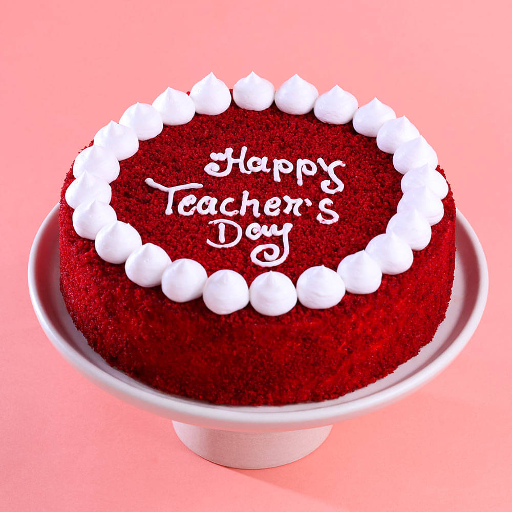 Teachers Day Red Velvet Cake
