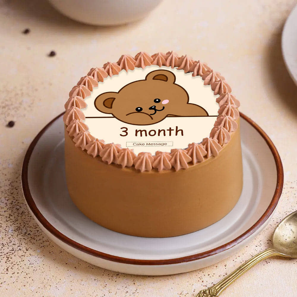 Teddy Bear Milestone Bento Cake
