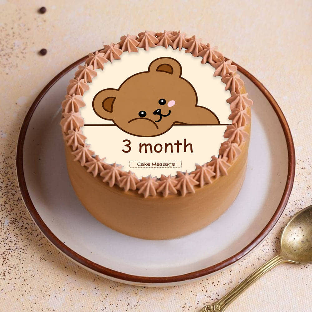 Teddy Bear Milestone Bento Cake