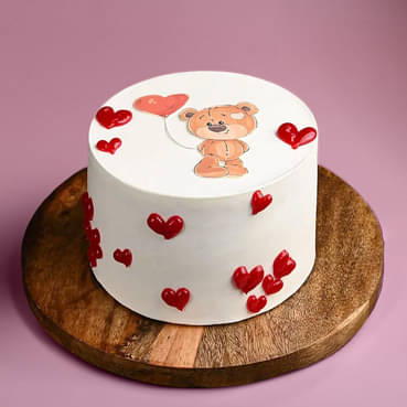 Valentine Teddy Cake