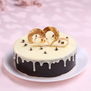 Side View of Choco Vanilla Cake Side View of Choco Vanilla Cake