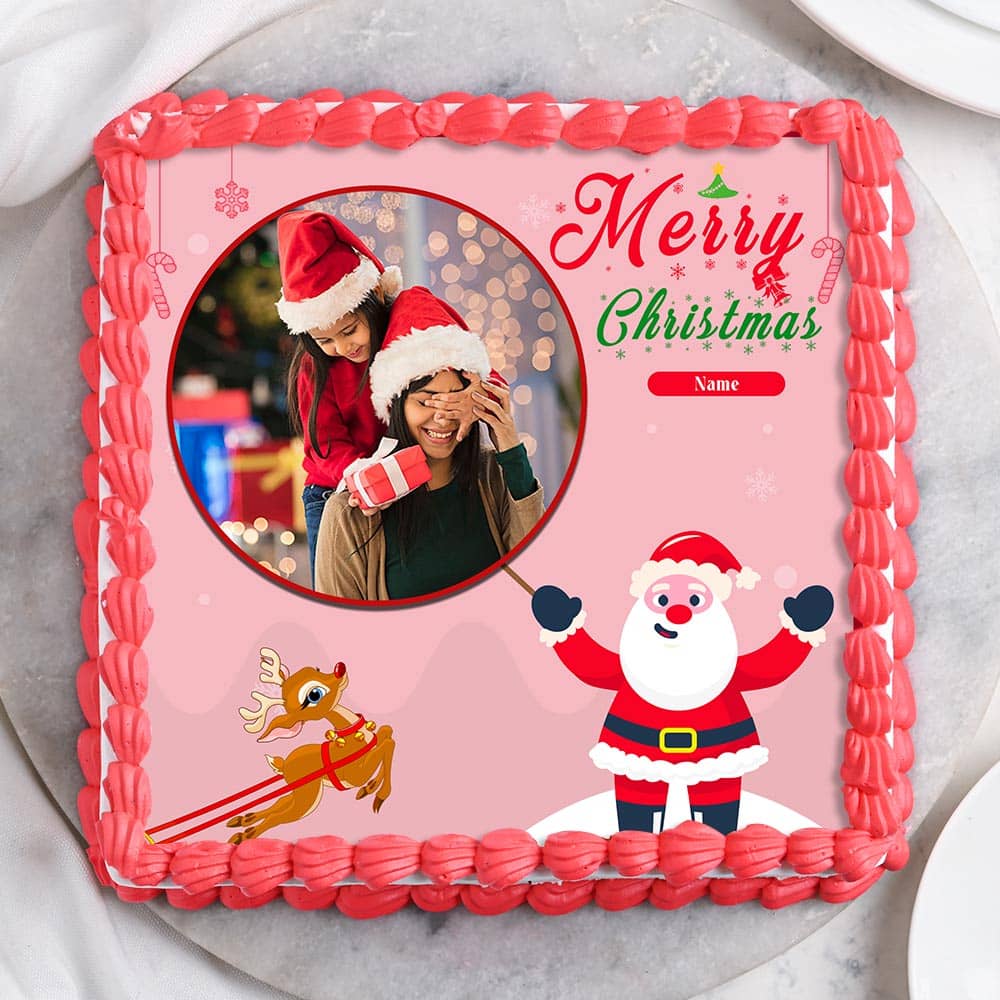 Merry Christmas Photo Cake Merry Christmas Photo Cake