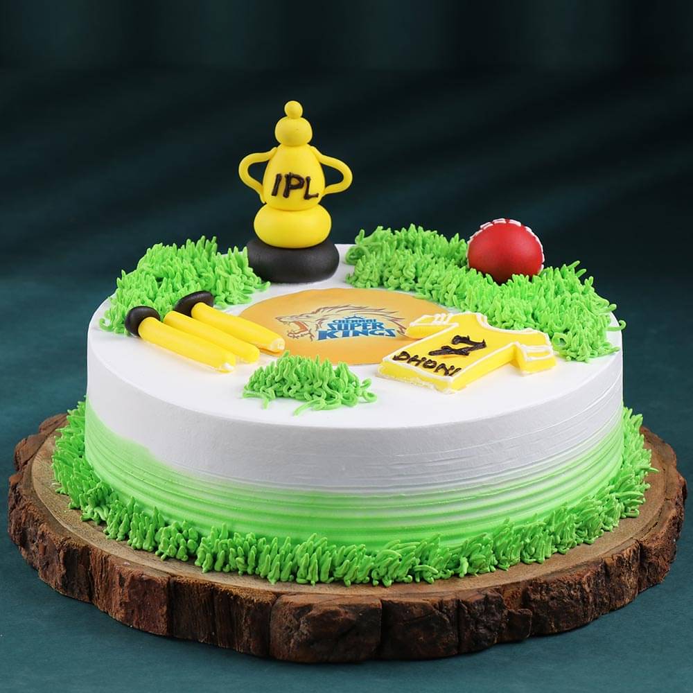 Side View of Thala For A Reason IPL Cake
