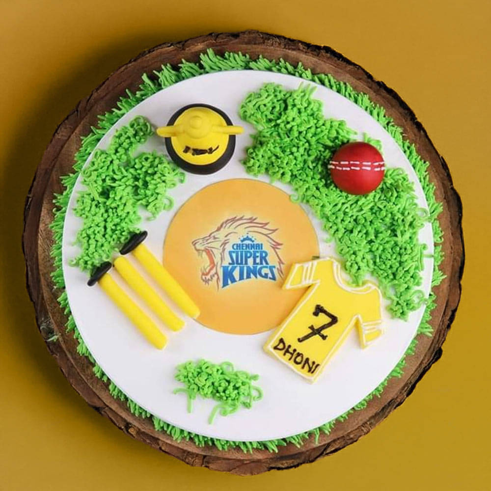 Side View of Thala For A Reason IPL Cake