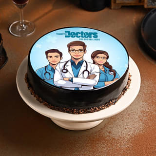 Order Thank You Doctors Photo Cake Online 