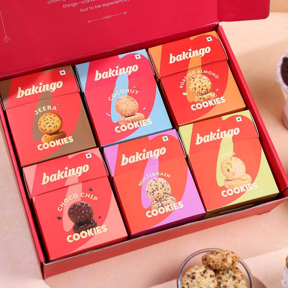 Assorted Bakingo Cookies Hamper with Loose Cookies Display