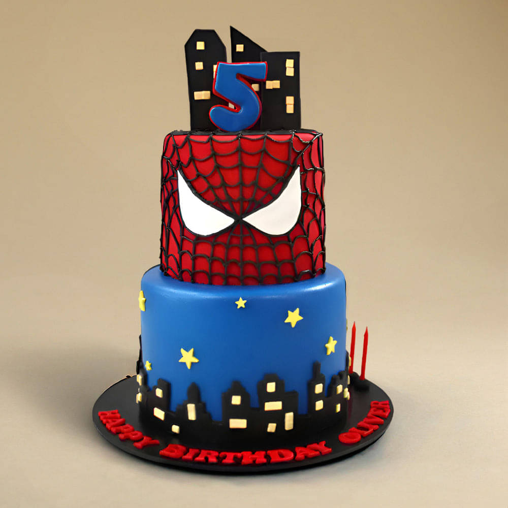 Iconic Spiderman Fondant Cake 