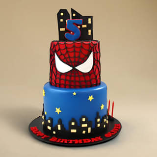 Iconic Spiderman Fondant Cake 