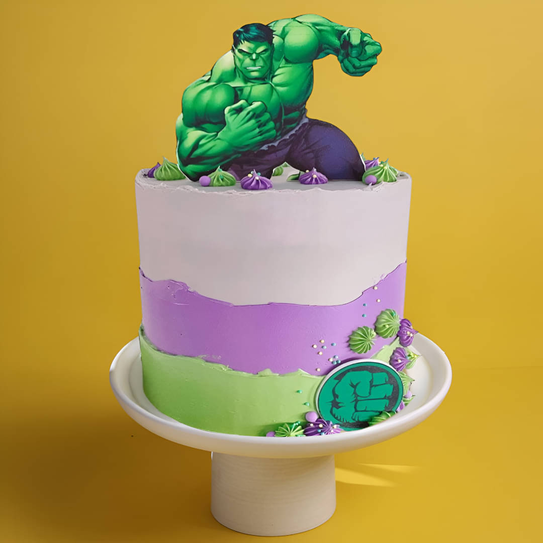 The Incredible Hulk Theme Cake The Incredible Hulk Theme Cake