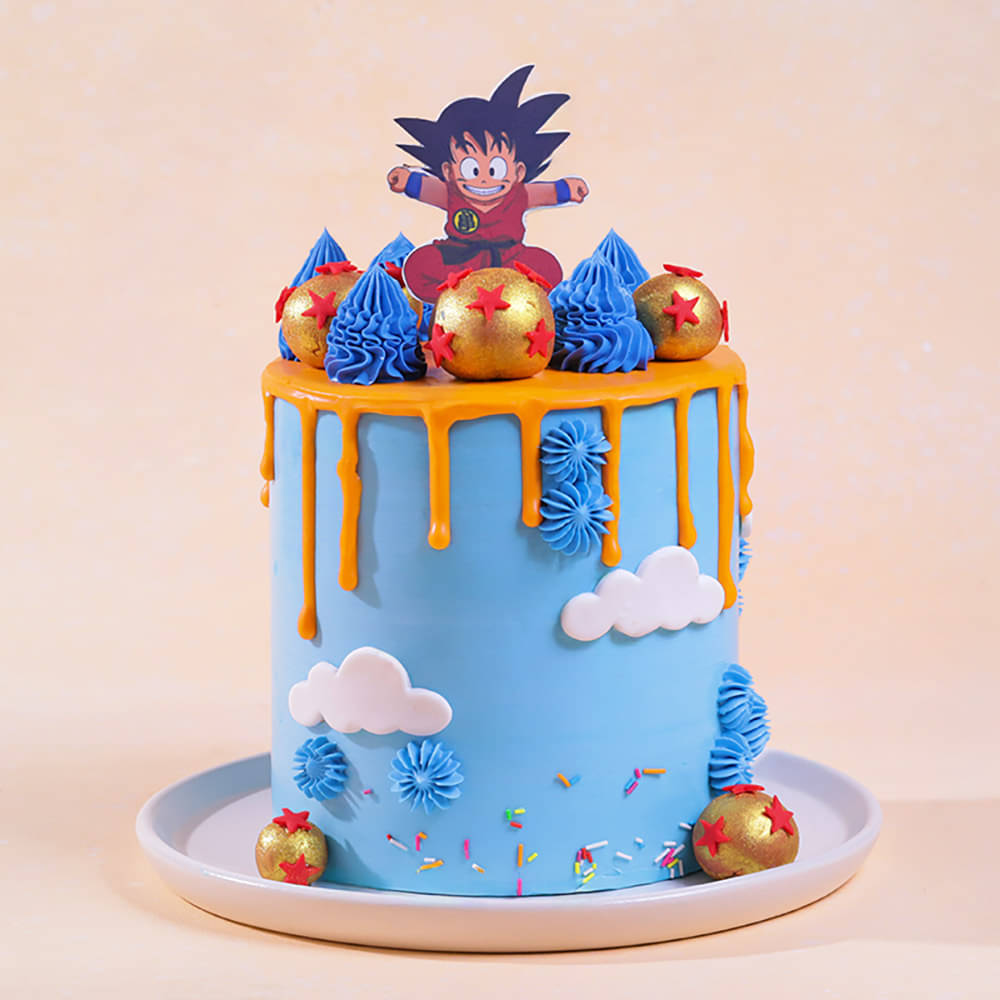 Front View of The Skybound Goku Cake