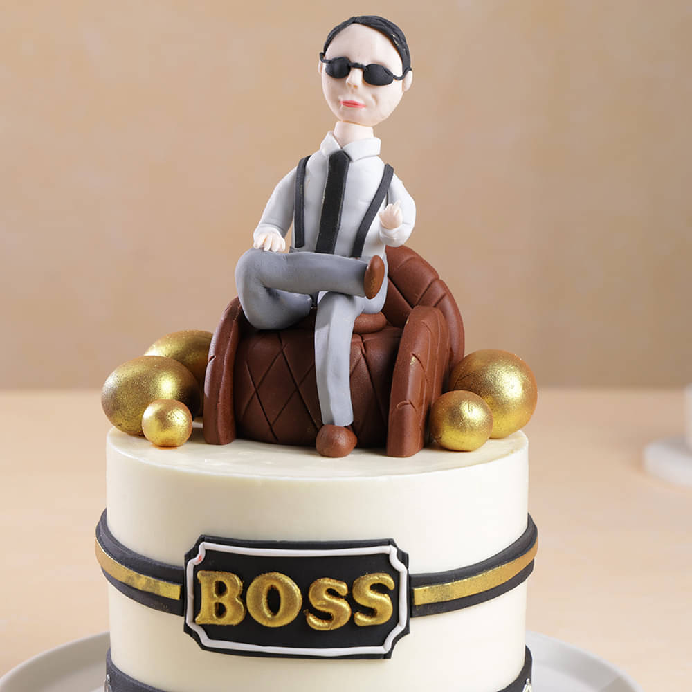 Zoomed View of The Ultimate Boss Day Cake