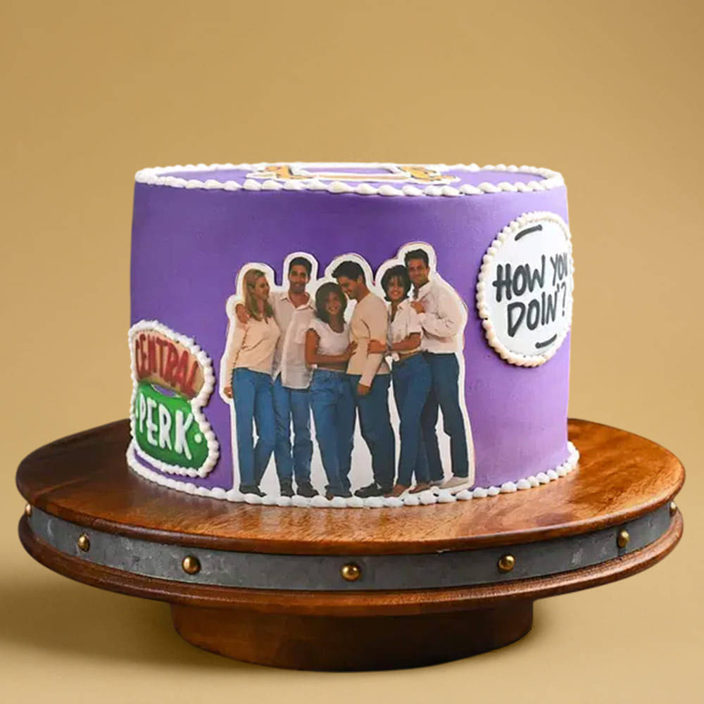 Side View of FRIENDS Inspired Cake