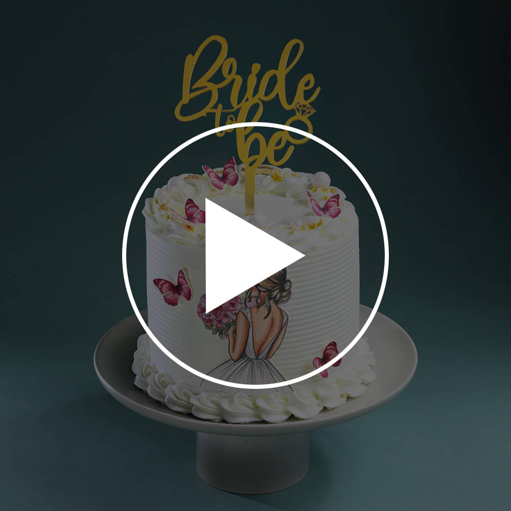 Butterflies N Blossom Bride To Be Cake