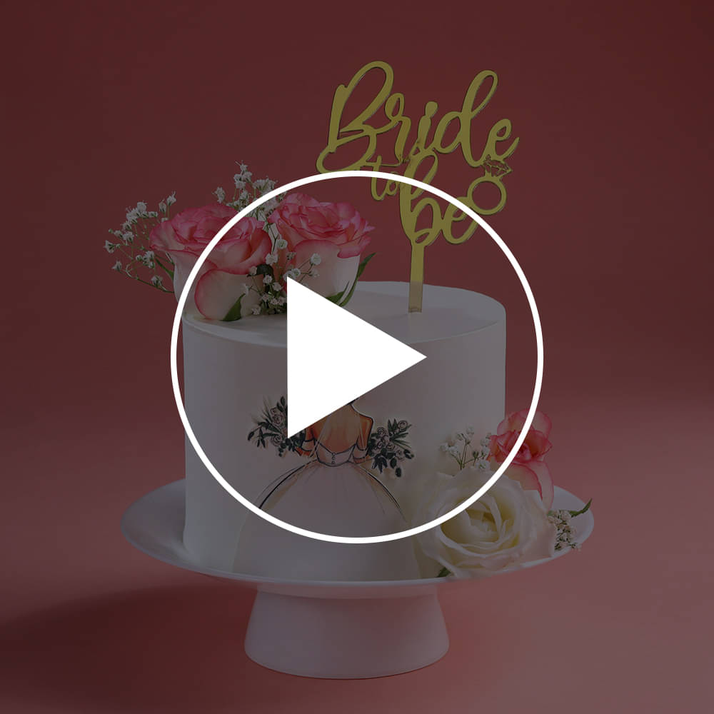 Bride To Be Floral Cake
