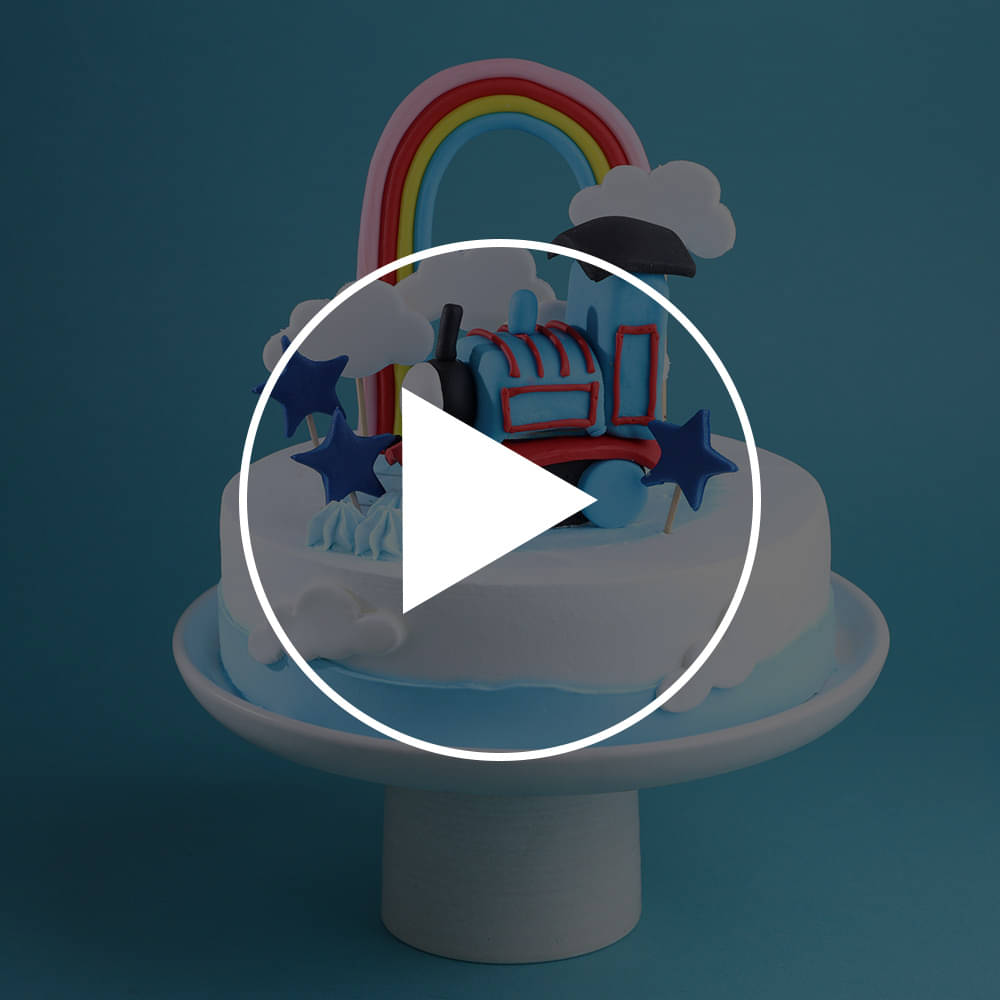 Thomas Train Rainbow Cake