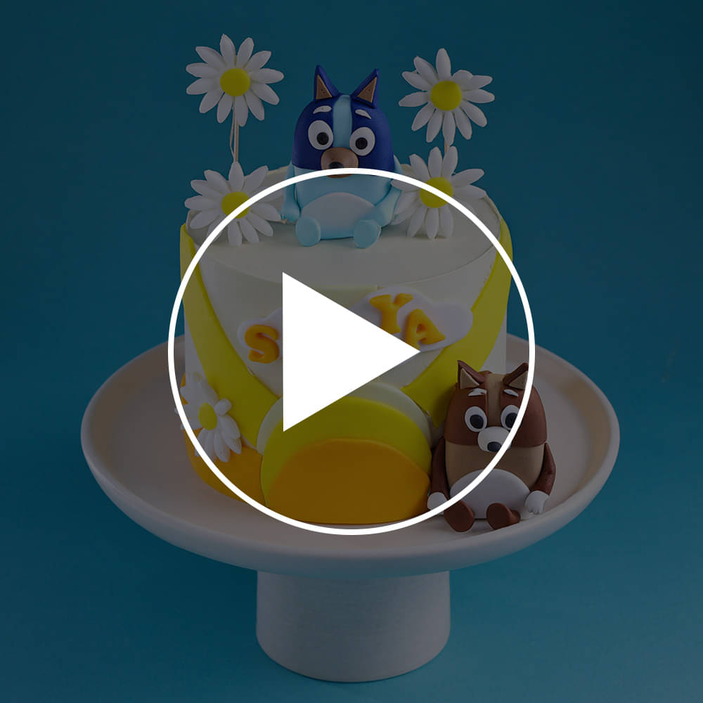 Bluey N Blooms Cake