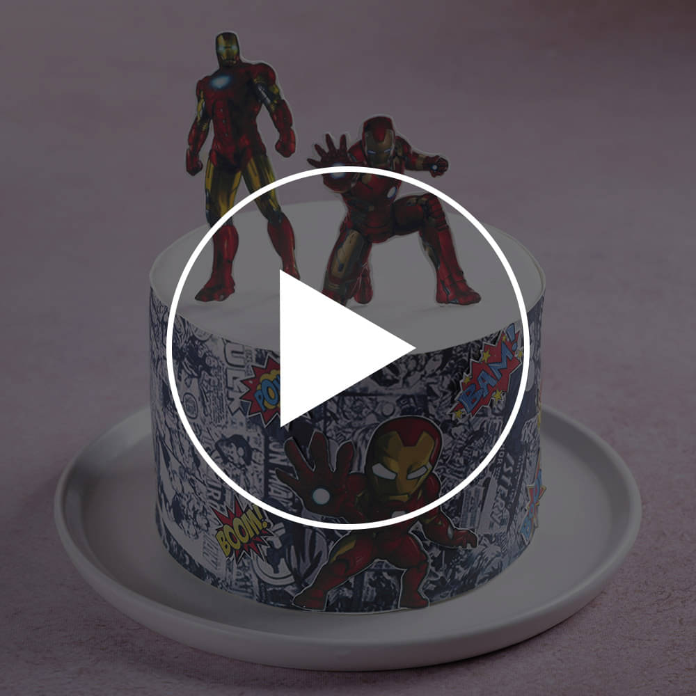 Iron Man Comic Cake