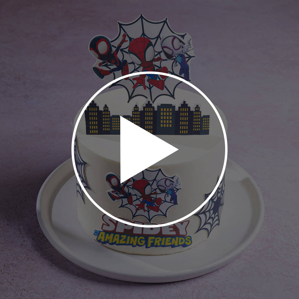 Spiderman N Friends Cake