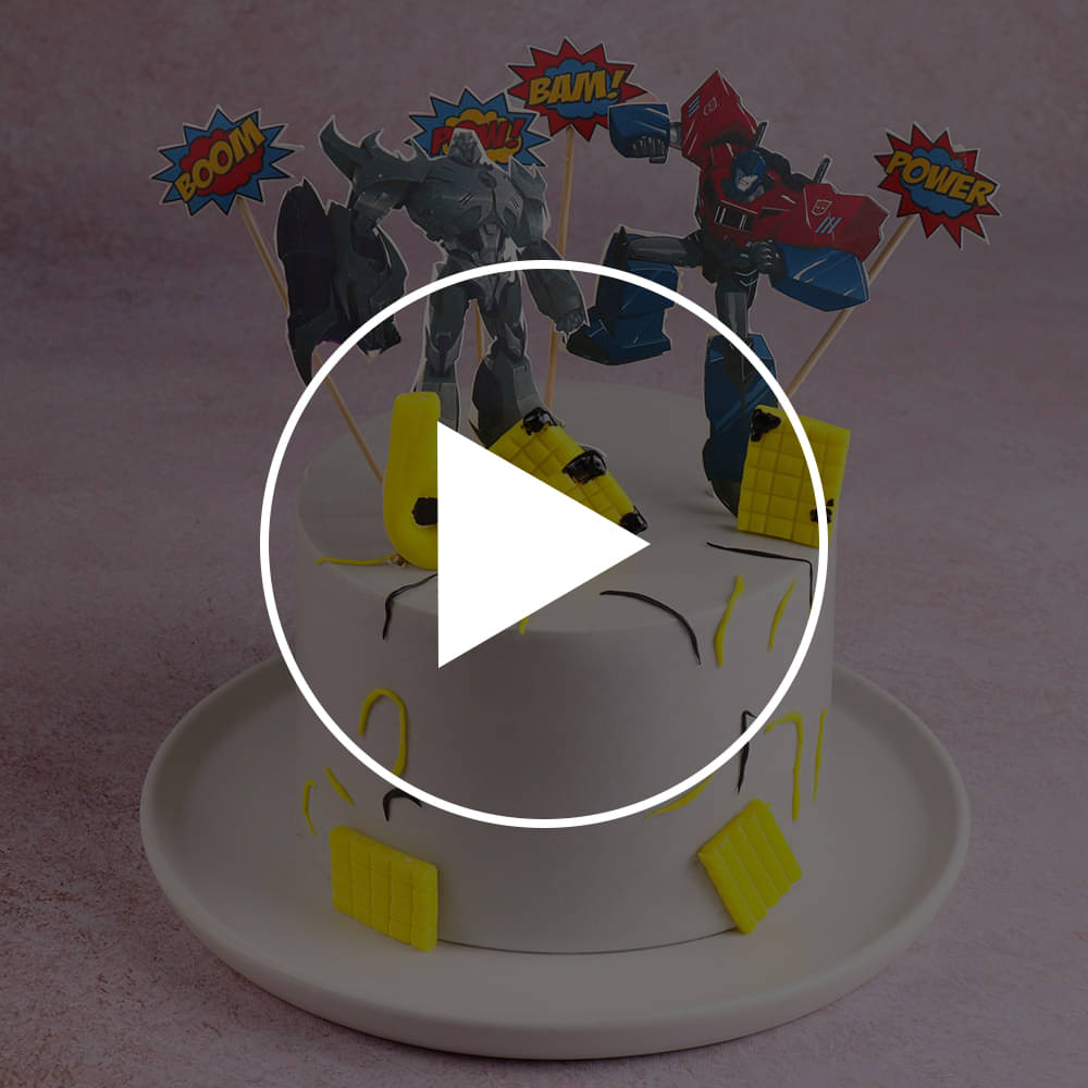 Transformer Characters Theme Cake