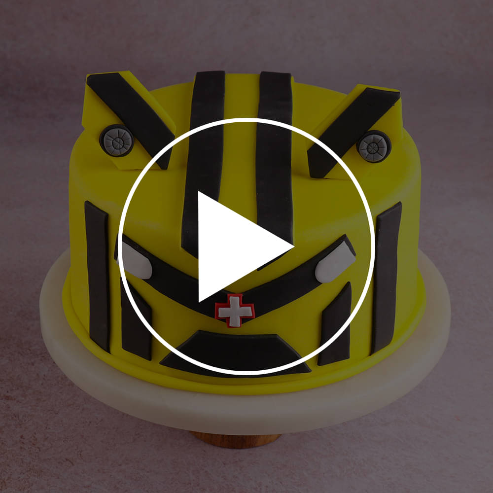 Robo Bumblebee Transformer Cake