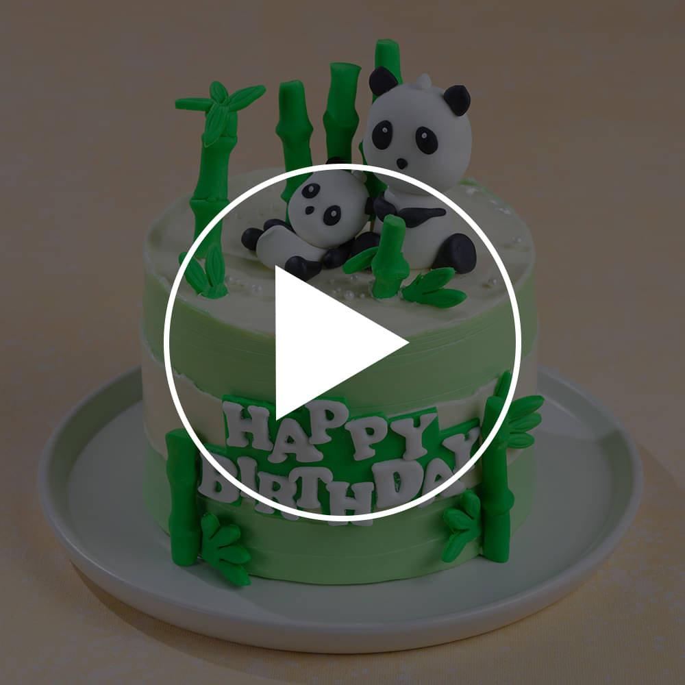 Panda Theme Cake for Birthday