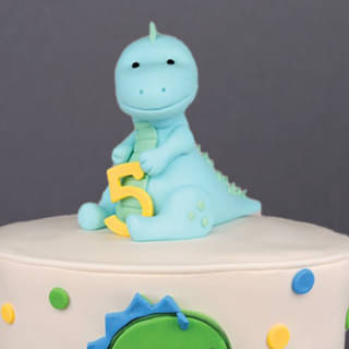 Front View Dinosaur Themed Cake