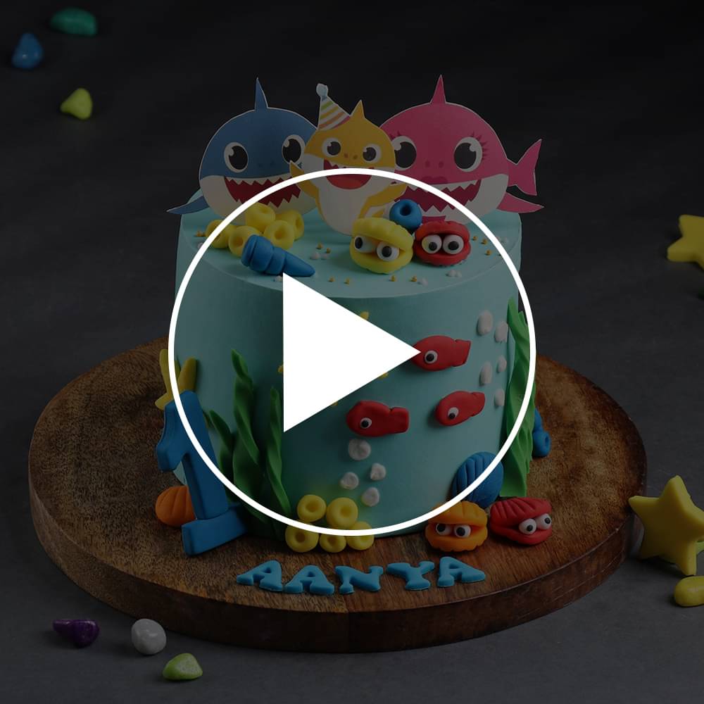 Baby Shark Cute Cream Cake