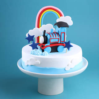 Thomas Train Rainbow Cake