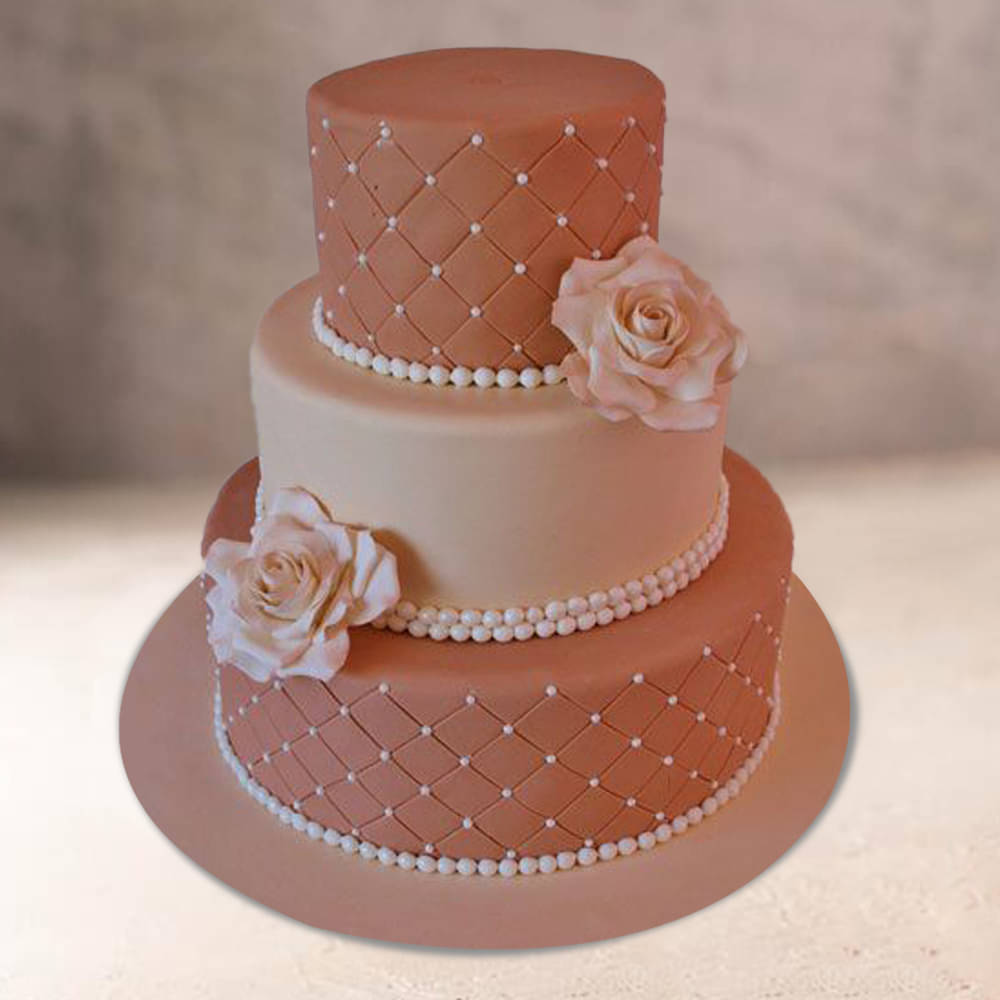 Sofia's Cakes on Tumblr — 3-tier Yellow Ombre Rosette Wedding Cake