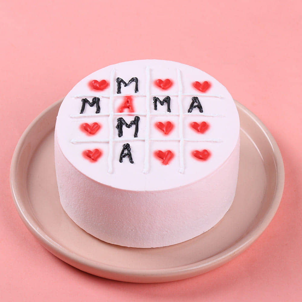 Front View of Tic Tac Mama Love Cake