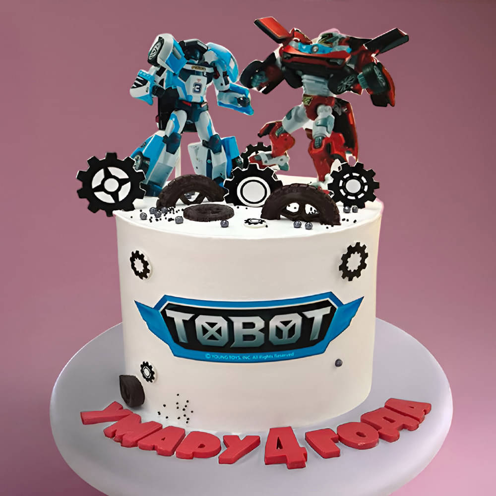 Tobot Theme Cake Tobot Theme Cake