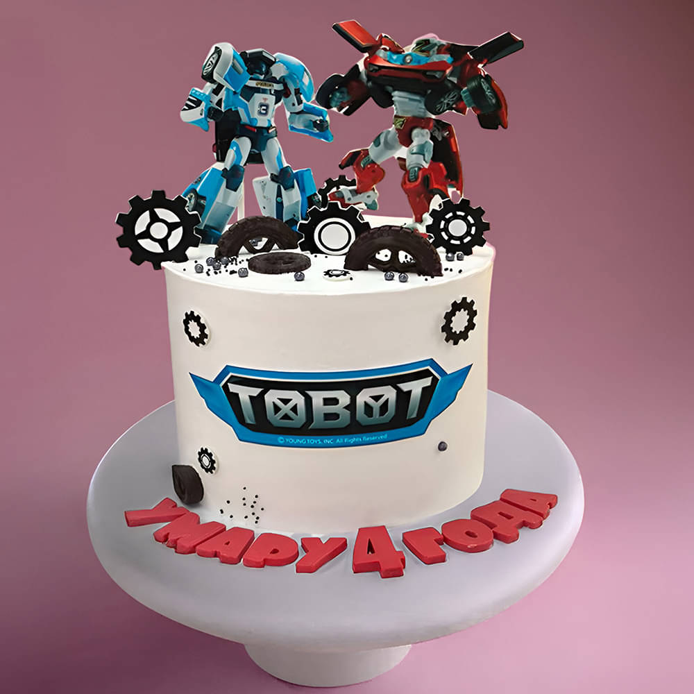 Tobot Theme Cake