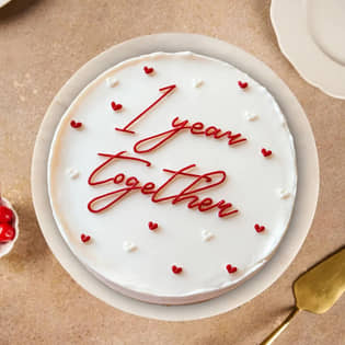 Together In Love Anniversary Cake