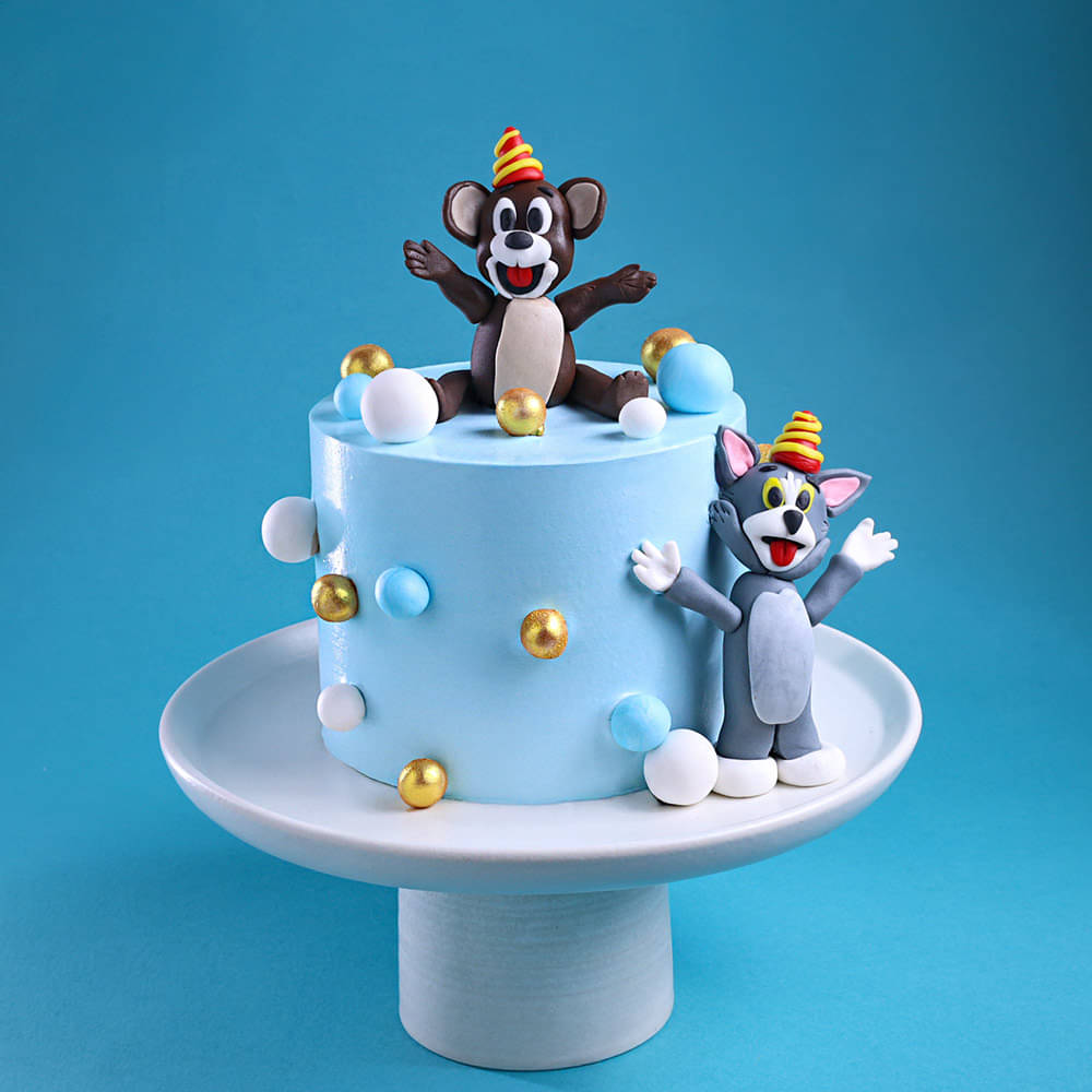 Tom N Jerry Cartoon Theme Cake