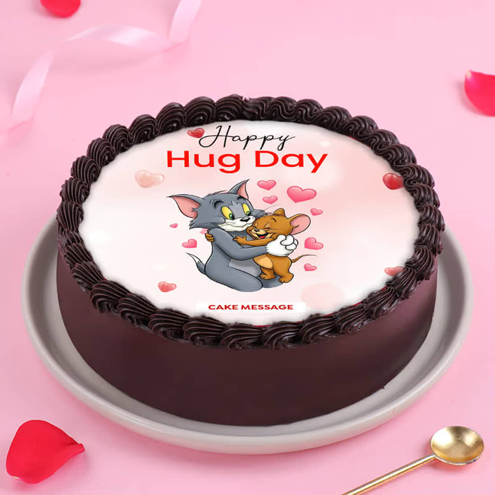Tom N Jerry Hug Day Cake Tom N Jerry Hug Day Cake