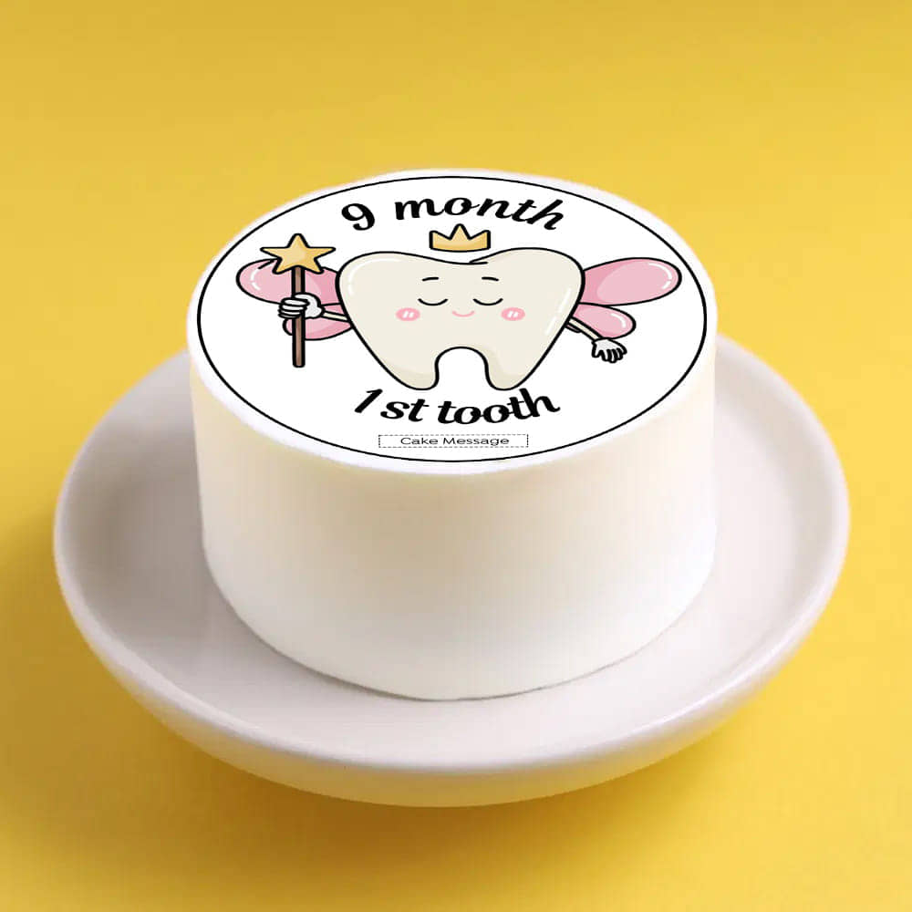Tooth Incoming Milestone Bento Cake