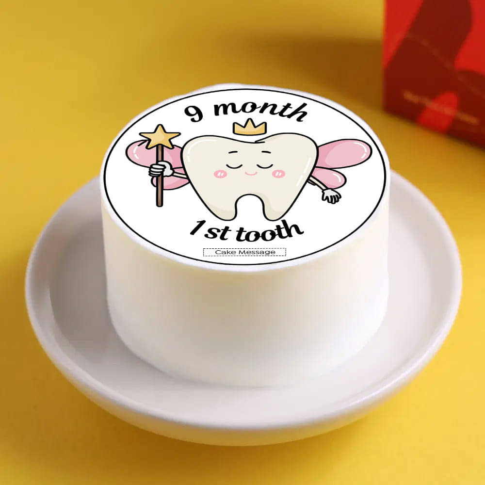 Tooth Incoming Milestone Bento Cake