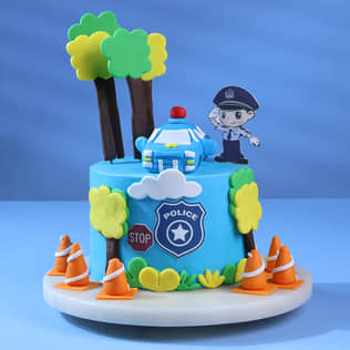 Traffic Playtime Police Cake