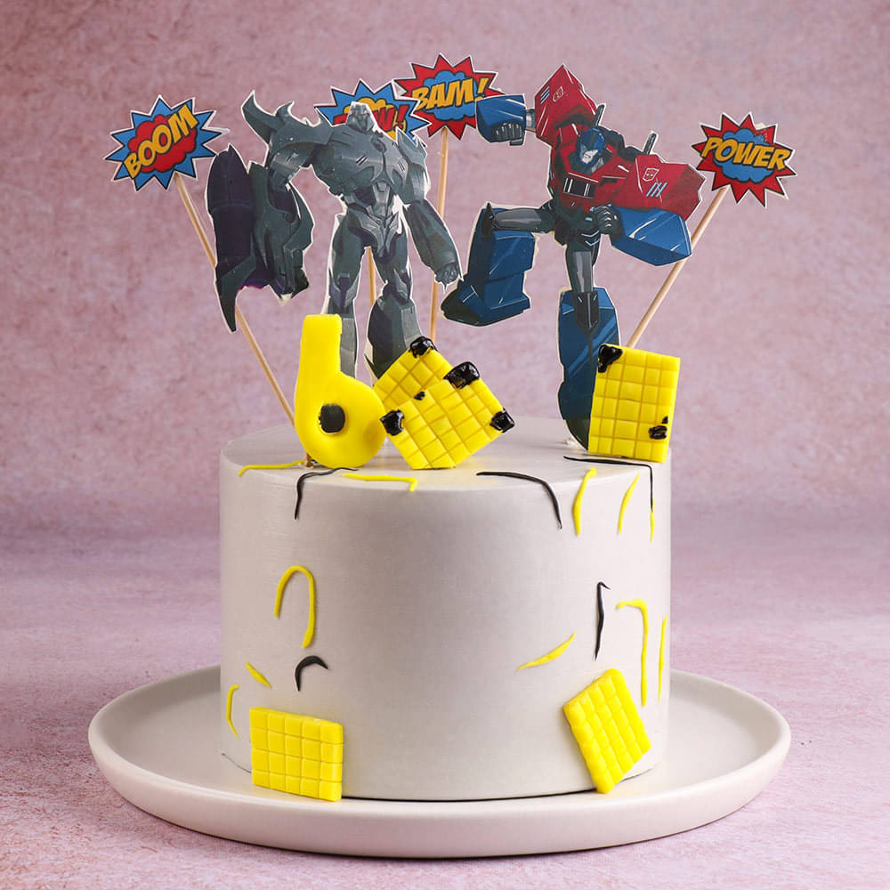 Transformer Characters Theme Cake