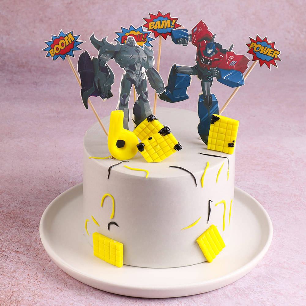 2nd Pic of Transformer Characters Theme Cake