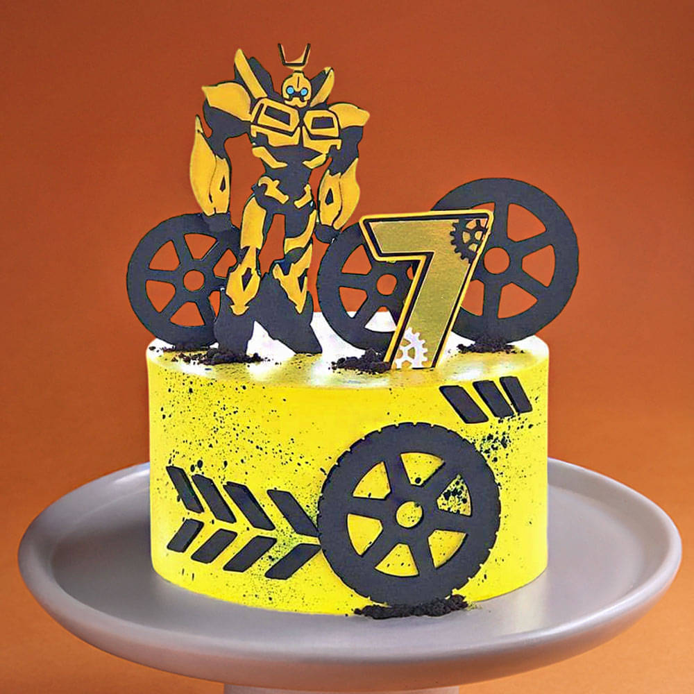 Transformers Action Wheels Cake