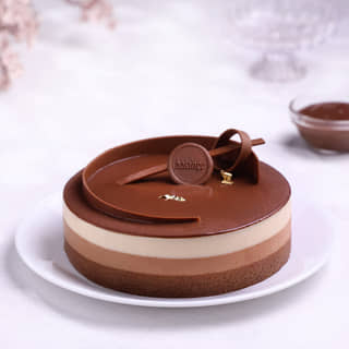 Front View of Trio Mousse Cake
